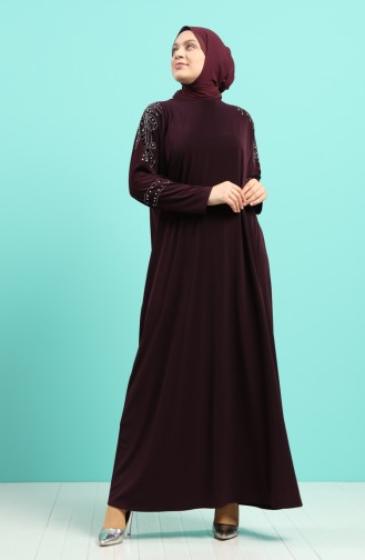 Robe Hijab Plum 1638-03
