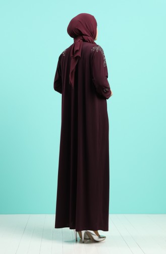 Zwetschge Hijab Kleider 1638-03