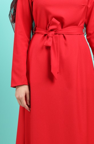 Red Hijab Dress 60149-03