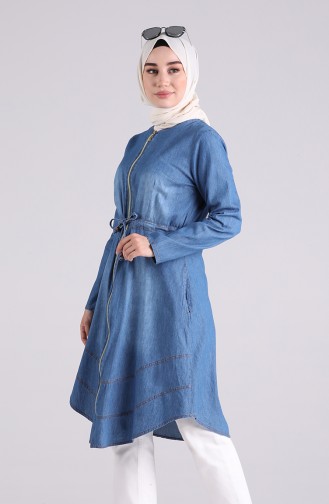 Jeansblau Tunikas 0205-02