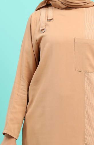 Cepli Asimetrik Tunik 12110-04 Camel