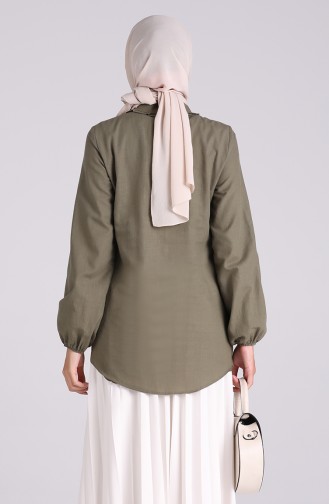 Khaki Overhemdblouse 6129-05