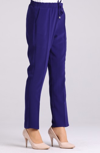 Pants with Elastic waist Pockets 2090-03 Saxe Blue 2090-03