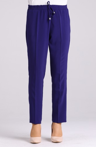 Pants with Elastic waist Pockets 2090-03 Saxe Blue 2090-03