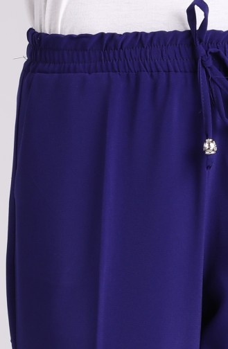 Pants with Elastic waist Pockets 2090-03 Saxe Blue 2090-03