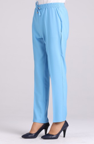 Pants with Elastic waist Pockets 2090-04 Blue 2090-04