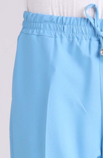 Pants with Elastic waist Pockets 2090-04 Blue 2090-04