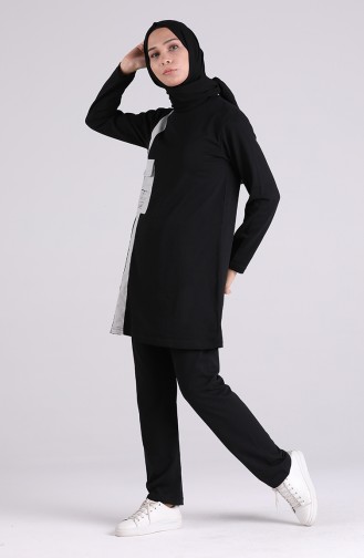 Pocket Tunic Trousers Double Suit 1035-03 Black 1035-03
