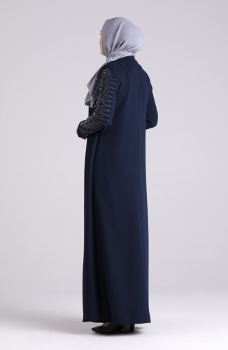 Habillé Hijab Bleu Marine 1014-06