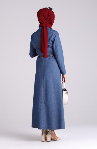 Dunkelblau Hijab Kleider 0102-01
