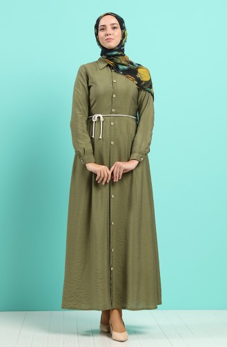 Khaki Hijab Kleider 40102-04