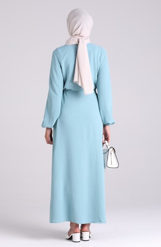 Minzengrün Hijab Kleider 5388-13