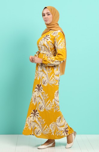 فستان أصفر داكن 0045-04