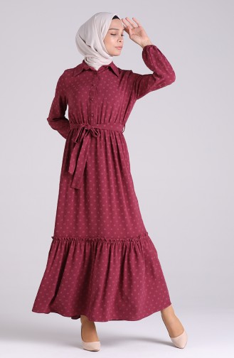 Dusty Rose Hijab Dress 3196-01