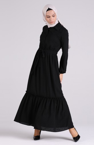 Black Hijab Dress 3196-03