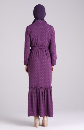 Purple Hijab Dress 3196-07
