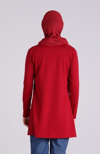 Baskılı Tunik 3047-03 Bordo