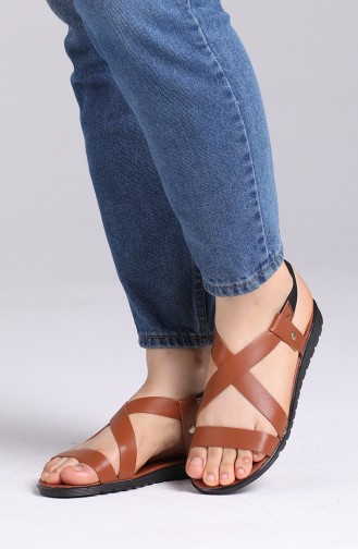 Tobacco Brown Summer Sandals 4701-1