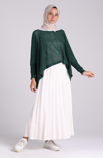 Smaragdgrün Bluse 1093-07