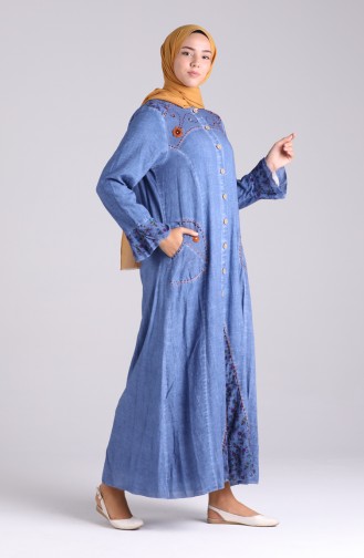 Blue Abaya 4242-01