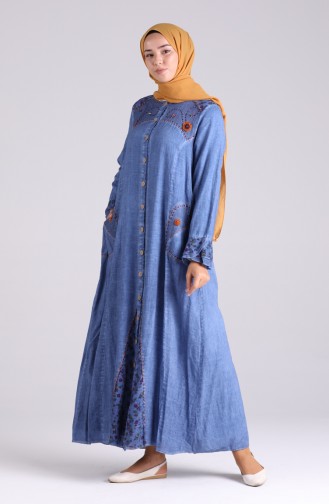 Blue Abaya 4242-01