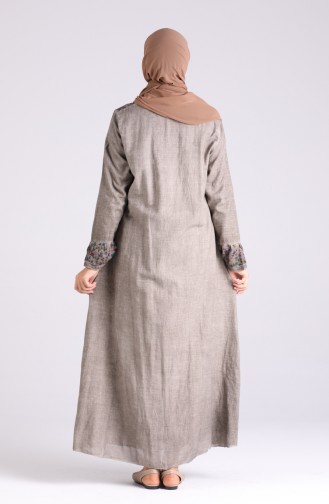 Dark Mink Abaya 4242-02