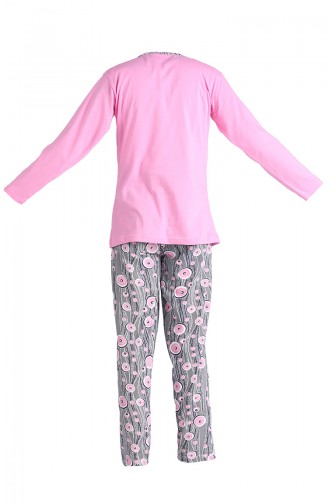 Baskılı Pijama Takım 2650-02 Pembe