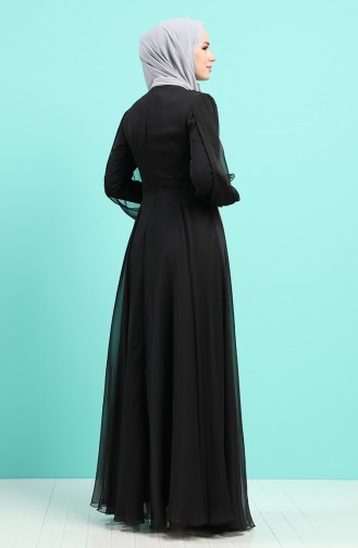 Schwarz Hijab-Abendkleider 52777-02