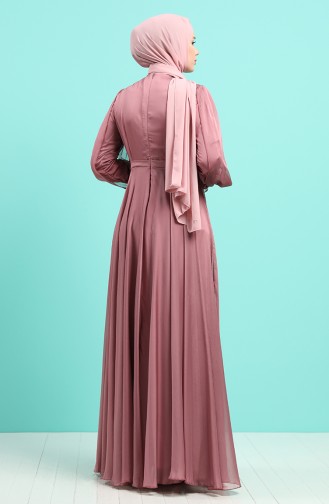 Beige-Rose Hijab-Abendkleider 52777-03