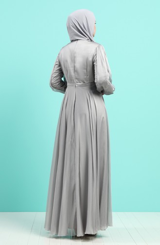 Grau Hijab-Abendkleider 52777-07