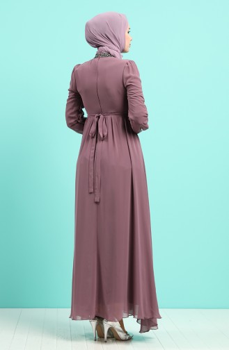 Beige-Rose Hijab-Abendkleider 4216-01