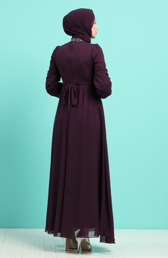 Lila Hijab-Abendkleider 4216-03