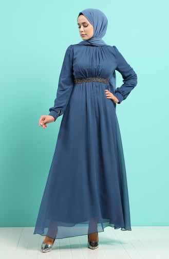 Stone Evening Dress 4216-04 Indigo 4216-04