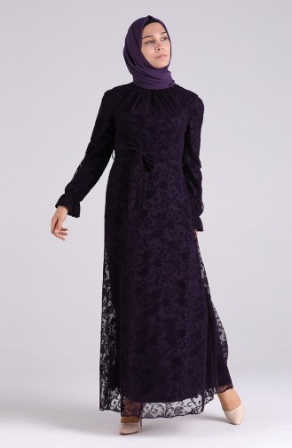 Lila Hijab-Abendkleider 60177-01