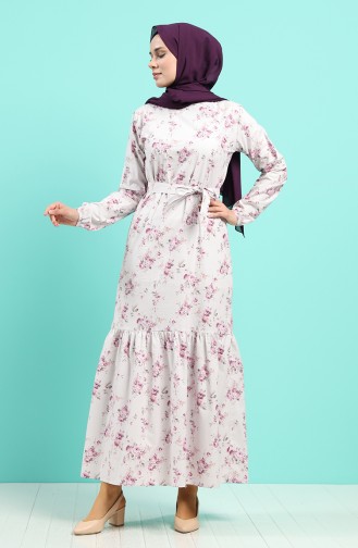 Floral Print Dress 4610-04 Damson 4610-04