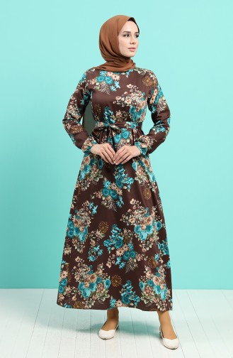 Braun Hijab Kleider 4630-01