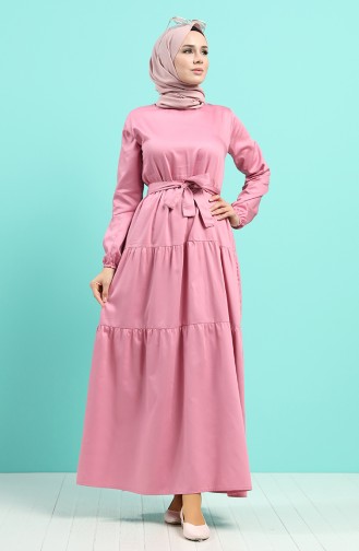 Robe Hijab Rose Pâle 4639-01