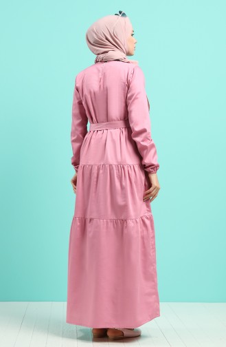 Robe Hijab Rose Pâle 4639-01