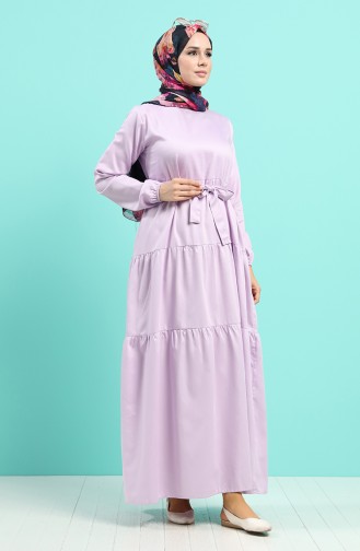 Lilac İslamitische Jurk 4639-02