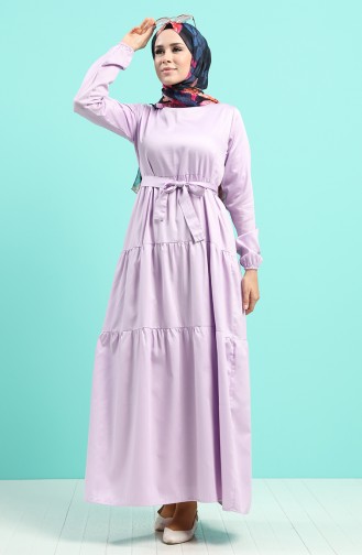 Lilac İslamitische Jurk 4639-02