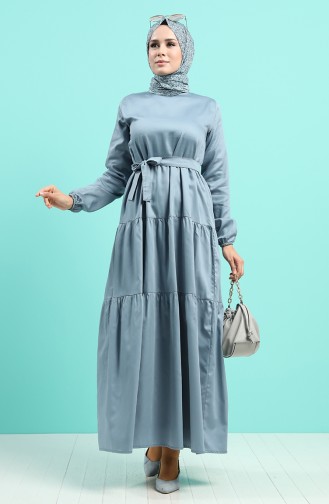 Robe Hijab Turquoise Foncé 4639-03