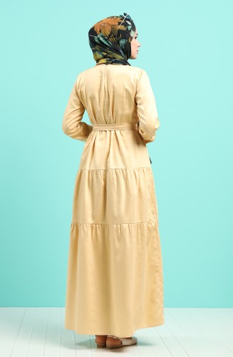 Dress with Belt 4639-04 Mustard 4639-04