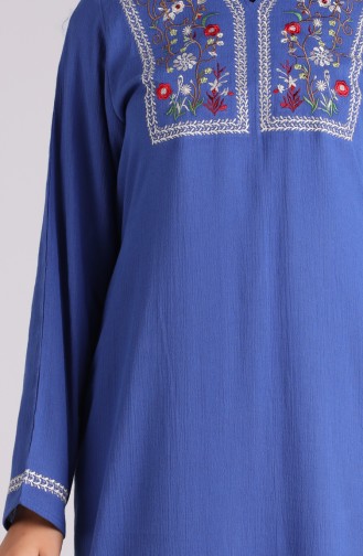 Saks-Blau Hijab Kleider 6000-06
