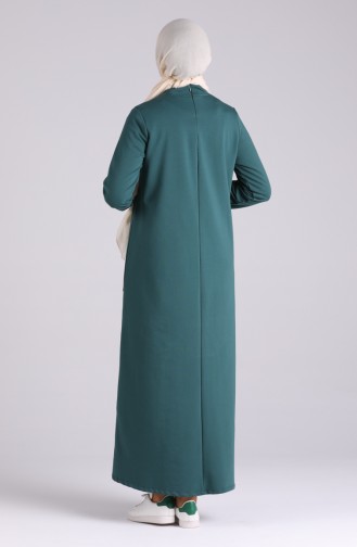Robe Hijab Vert emeraude 0410-01