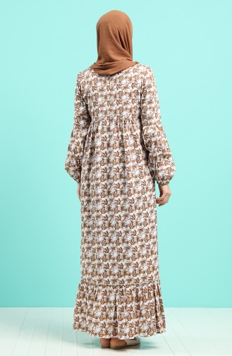 Brown Hijab Dress 1406-01