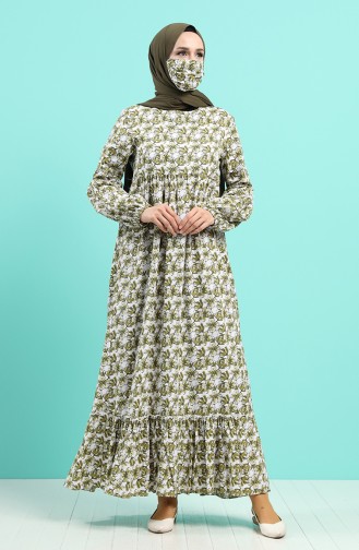 Green Hijab Dress 1406-03