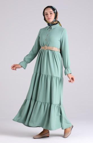 Minzengrün Hijab Kleider 5483-15