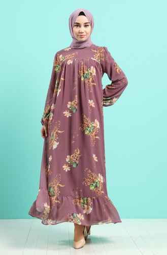 Lila Hijab Kleider 5150-02