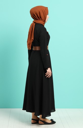 Schwarz Hijab Kleider 5161-01