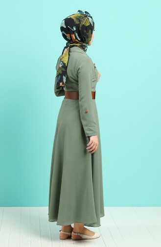 Khaki Hijab Kleider 5161-05